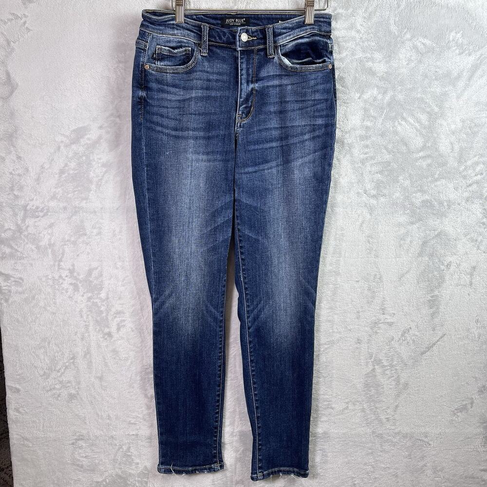 Judy Blue Dark Wash Blue Boyfriend Jeans
